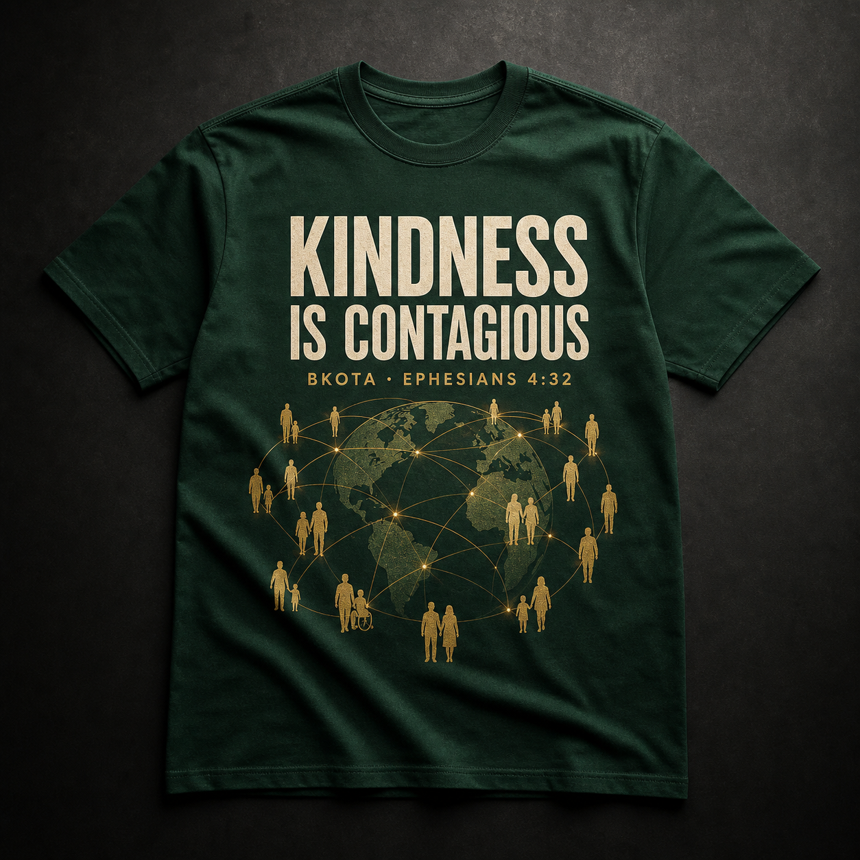 Green Kindness Is Contagious global movement shirt